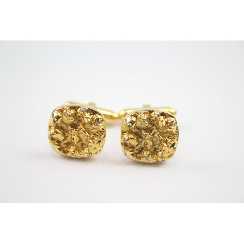 222 - 1970s gold tone cufflinks by designer Christian Dior