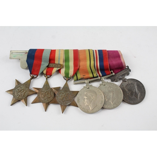 232 - WW.2 Mounted Medal Group Inc. Africa Star & 8th Army Clasp Etc. Long Service