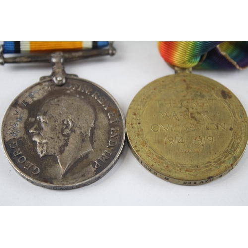 234 - WW.I Medal Pair. Named. 352821 Pte. W. Davies Royal Scots.