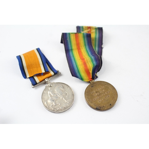 235 - WW.I Medal Pair & Original Ribbons Named. 27058 Sgt. M. Hemmings R.A.F