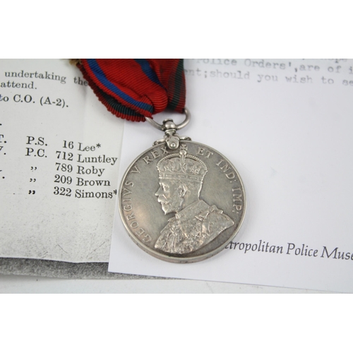 238 - Metropolitan Police 1911 Coronation Medal Named. P.C. S. Sharpe