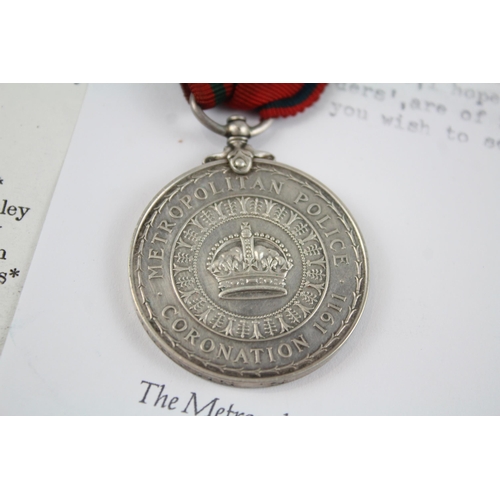 238 - Metropolitan Police 1911 Coronation Medal Named. P.C. S. Sharpe