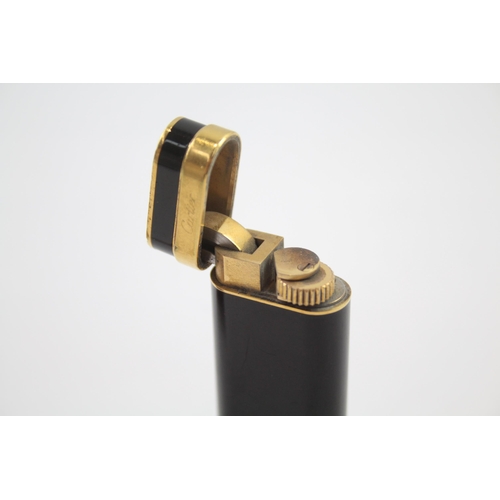 251 - CARIER Paris Gold Plated & Black Lacquer Cigarette Lighter - J87403T