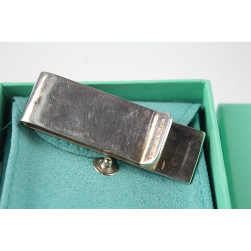 260 - TIFFANY & CO Stamped .925 Sterling Silver Gents Money Clip w/ Original Box (25g)