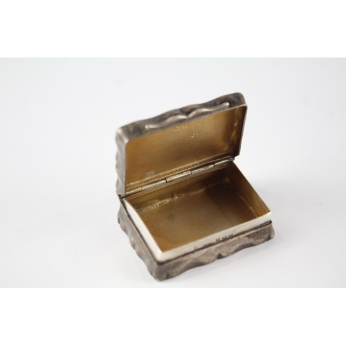 264 - Vintage Hallmarked 1924 Birmingham Sterling Silver Snuff Box w/ Engraving (42g)