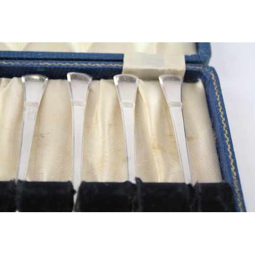 268 - 6 x Vintage ASPREY & CO. 1964 Sheffield Sterling Silver Salad Forks Cased (92g)