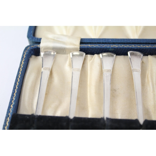 268 - 6 x Vintage ASPREY & CO. 1964 Sheffield Sterling Silver Salad Forks Cased (92g)