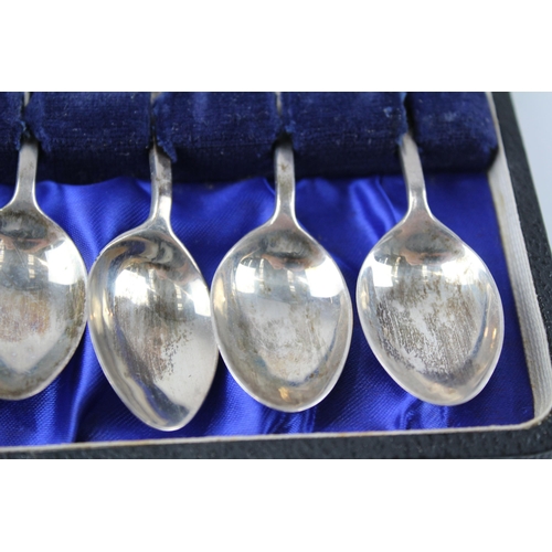 276 - 6 x Vintage 1953 London STERLING SILVER Liberty & Co. Enamel Spoons (70g)