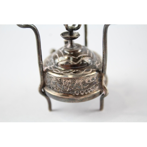 283 - Antique / Vintage .930 Silver Miniature Novelty Doll's House Camping Stove 32g