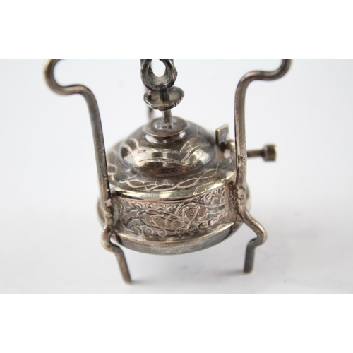 283 - Antique / Vintage .930 Silver Miniature Novelty Doll's House Camping Stove 32g