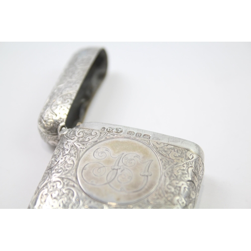 289 - Antique Hallmarked 1892 Birmingham Sterling Silver Vesta / Match Case (33g)