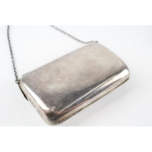 292 - Antique Hallmarked 1912 Birmingham Sterling Silver Ladies Purse / Bag (157g)