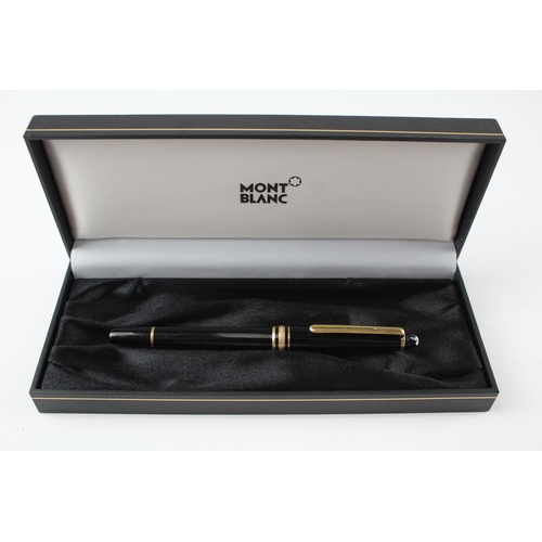 410 - Montblanc Meisterstuck Black Rollerball Pen WRITING In Original Box VP1079696