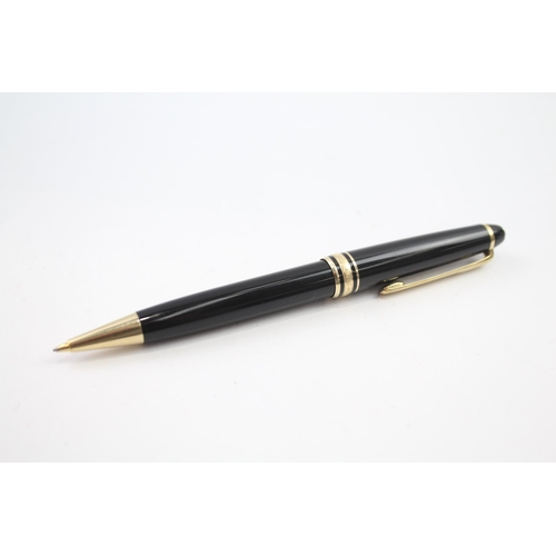 413 - Montblanc Meisterstuck Black Mechanical Pencil w/ Gold Plate Detail