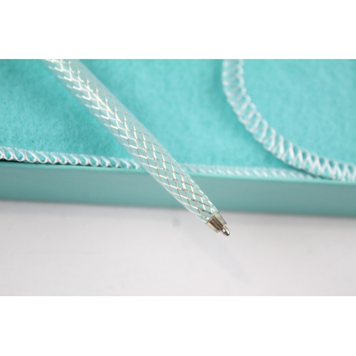 415 - TIFFANY & CO. Tiffany Blue Enamel & .925 Sterling Silver Ballpoint Pen Biro 15g