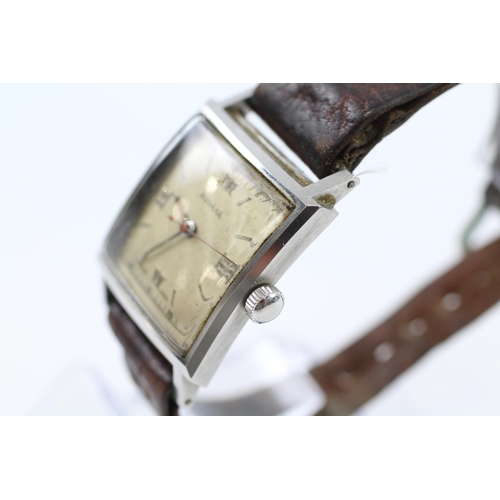 423 - RODANIA Gents Vintage C.1930s Square Cased WRISTWATCH Hand-wind WORKING