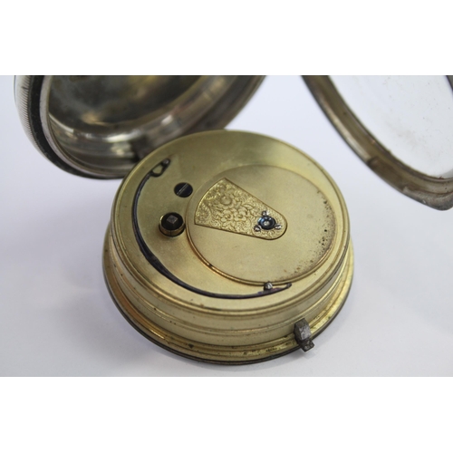 426 - JACKSON GOOLE STERLING SILVER Gents Antique Fusee POCKET WATCH Key-wind WORKING