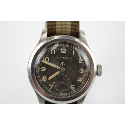 428 - CYMA DIRTY DOZEN Gents Military Issued WRISTWATCH Hand-wind WORKING