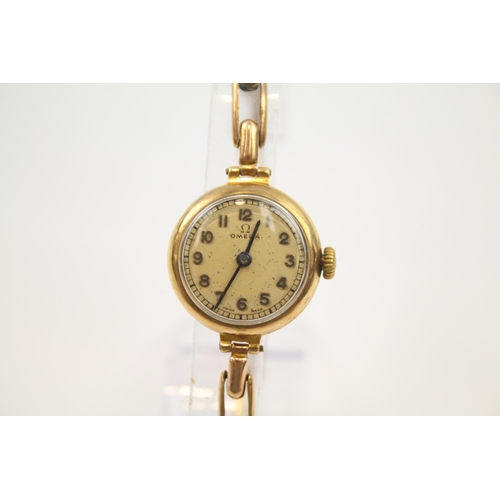 439 - OMEGA 9ct Gold C.1920's Ladies WRISTWATCH Hand-wind WORKING