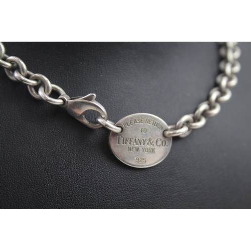 158 - Silver necklace with tag by designer Tiffany & Co