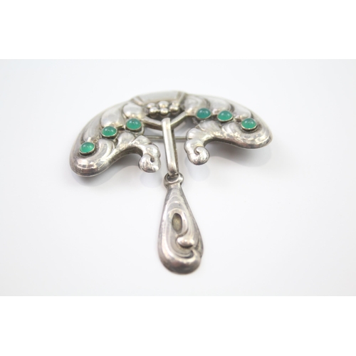 160 - Silver Art Nouveau brooch