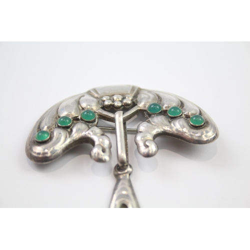 160 - Silver Art Nouveau brooch