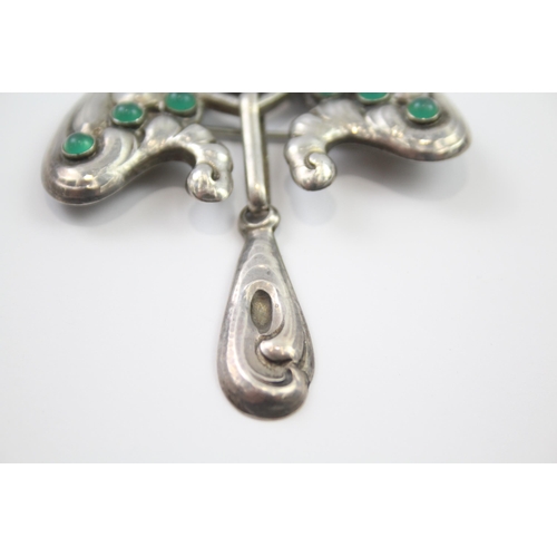 160 - Silver Art Nouveau brooch