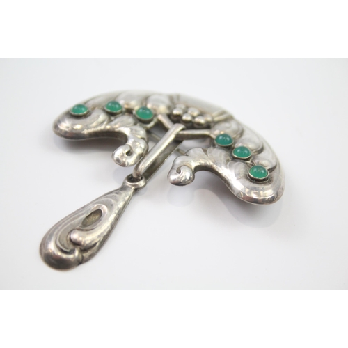 160 - Silver Art Nouveau brooch