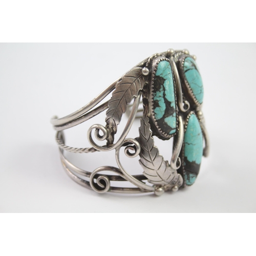 212 - Silver Turquoise Navajo bangle