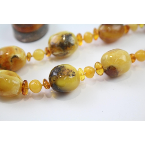 214 - A collection of silver Amber jewellery including Butterscotch