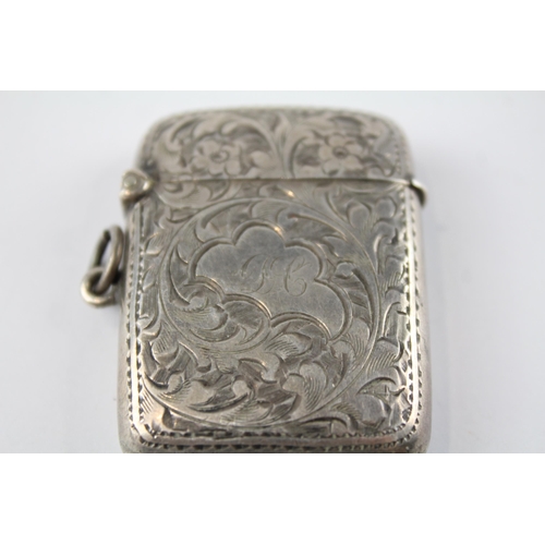 227 - Antique Hallmarked 1911 Birmingham STERLING SILVER Vesta Case 28g