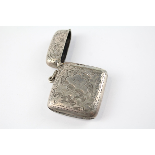 227 - Antique Hallmarked 1911 Birmingham STERLING SILVER Vesta Case 28g