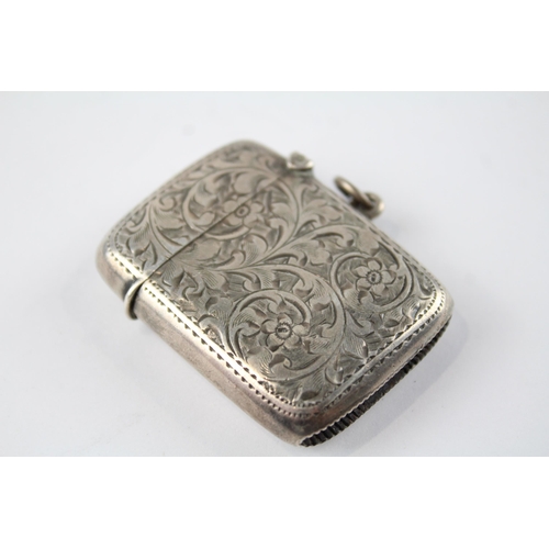 227 - Antique Hallmarked 1911 Birmingham STERLING SILVER Vesta Case 28g