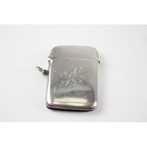 228 - Antique Hallmarked 1901 Birmingham STERLING SILVER Vesta Case 38g