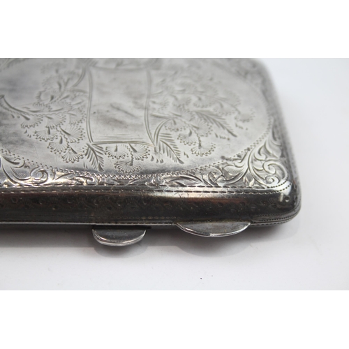 230 - Vintage Hallmarked 1925 Birmingham STERLING SILVER Cigarette Case 95g