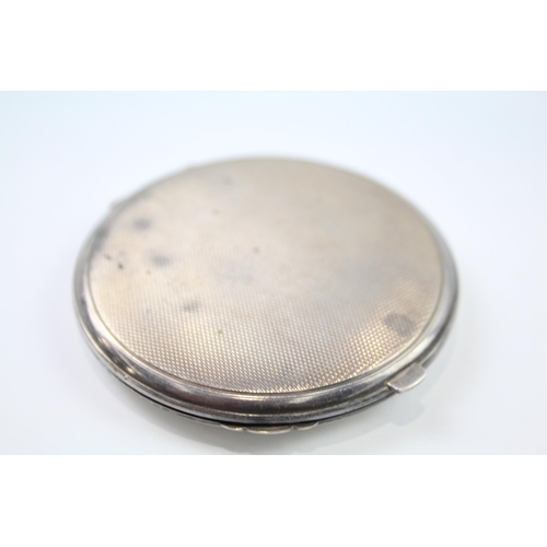 233 - Vintage Hallmarked 1948 Birmingham STERLING SILVER Compact 108g