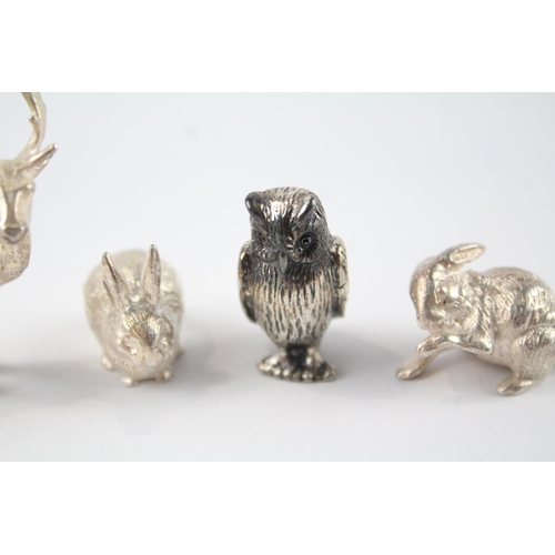 242 - 4 x Hallmarked / Stamped .925 STERLING SILVER Animal Ornaments (112g)