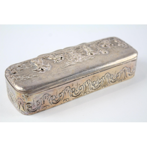 246 - Antique Hallmarked 1899 Birmingham STERLING SILVER Cherub Trinket Box 87g