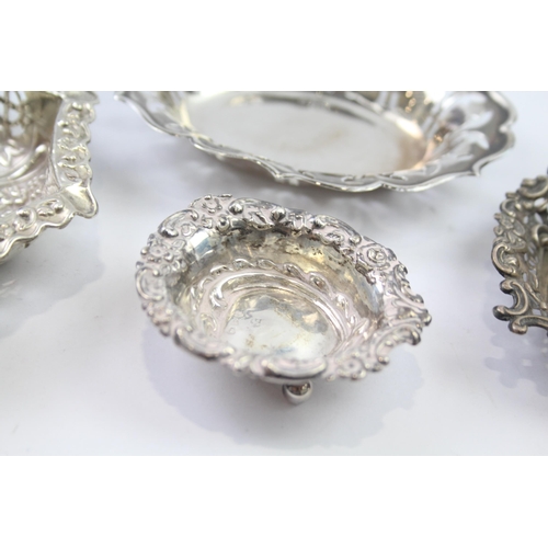 253 - 4 x Antique / Vintage Hallmarked STERLING SILVER Bon Bon Dishes 81g