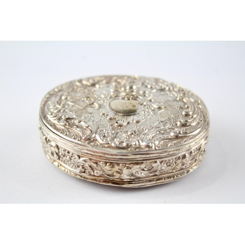 261 - Antique / Vintage .850 Continental SILVER Trinket Box 25g