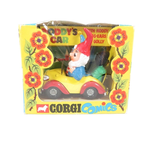 271 - Boxed Corgi Comics Original Noddy and Big Ears with Golly car - some cracking to cellophane on box b... 