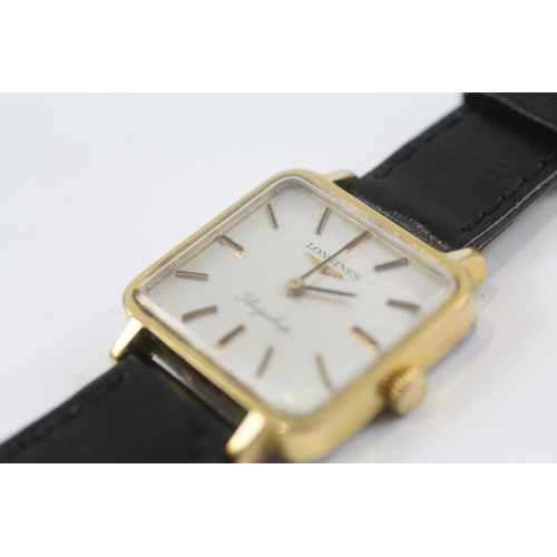 394 - LONGINES FLAGSHIP Ladies Vintage Gold Tone WRISTWATCH Hand-wind WORKING