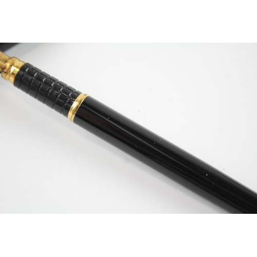 435 - Vintage WATERMAN Exclusive Black Lacquer Fountain Pen w/ 18ct Gold Nib WRITING