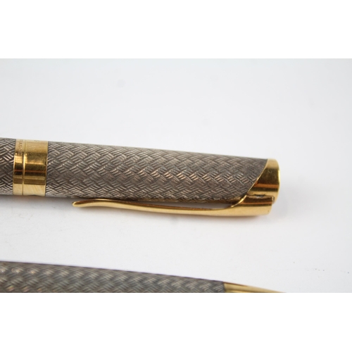 443 - Vintage WATERMAN L'Etalon .925 Sterling FOUNTAIN PEN w/ 18ct Nib, Ballpoint Etc