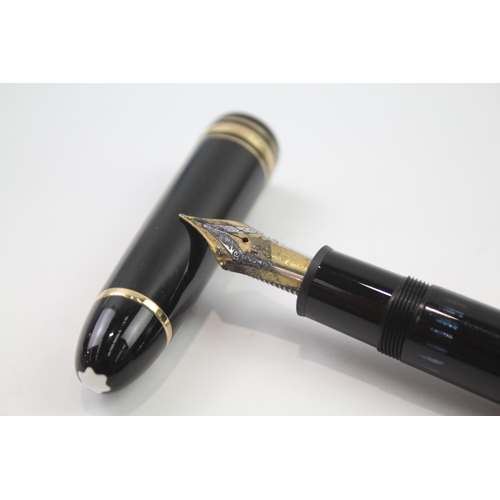 444 - MONTBLANC Meisterstuck No.149 Black Fountain Pen w/ 18ct Gold Nib WRITING