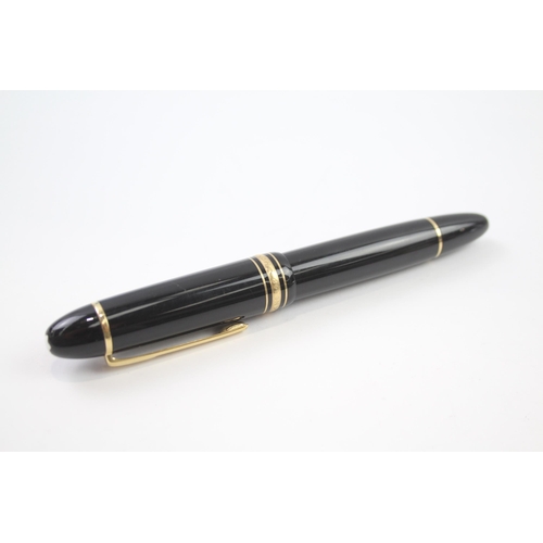 444 - MONTBLANC Meisterstuck No.149 Black Fountain Pen w/ 18ct Gold Nib WRITING