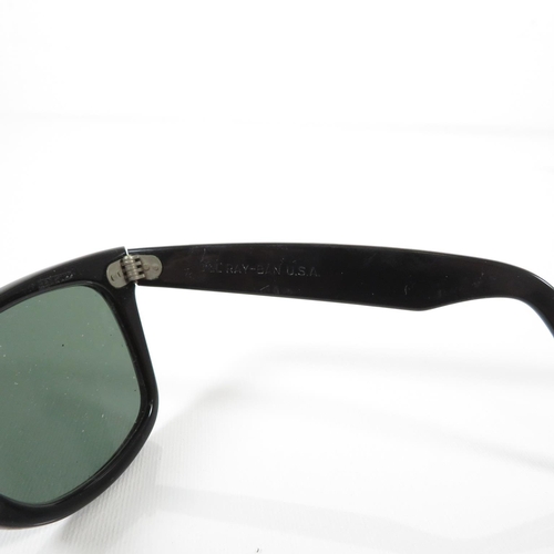 356 - 3x Pairs Ray Ban Sunglasses 2x etched RB and 1x Early Wayfarer etched BL