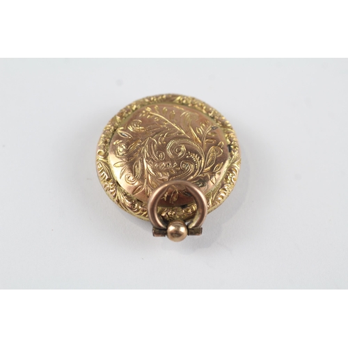 116 - 9ct gold antique locket (6g)