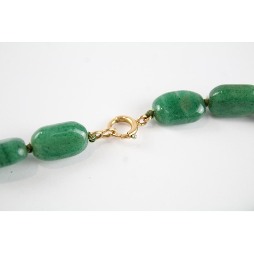 45 - 14ct gold Aventurine necklace (58.1g)