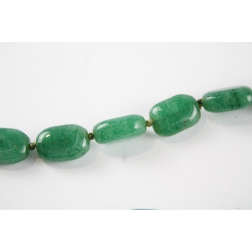 45 - 14ct gold Aventurine necklace (58.1g)